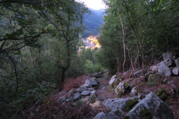 il sentiero poco sopra Issime