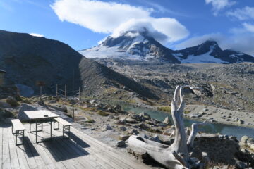 Ciarforon e Monciair dalla terrazza del Vittorio Emanuele