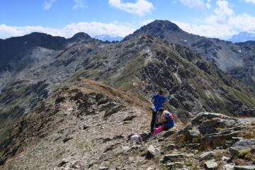 nei pressi del Mont Flassin con la cresta percorsa