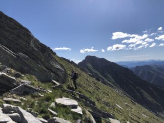 attraversamento sotto la cima Casaletti per raggiungere la cresta