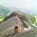 La cresta percorsa e Gran Guglia sullo sfondo