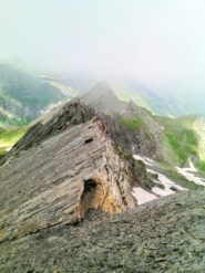 La cresta percorsa e Gran Guglia sullo sfondo