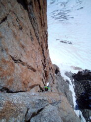 Il secondo tiro nel diedro in dulfer 