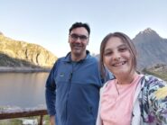 Selfie con vista bacino del Chiotas