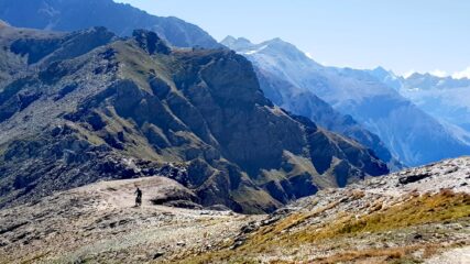 Tratti pedalabili della cresta verso il col tsa seche