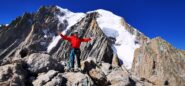 la mia gioia in vetta alla Pointe Lachenal