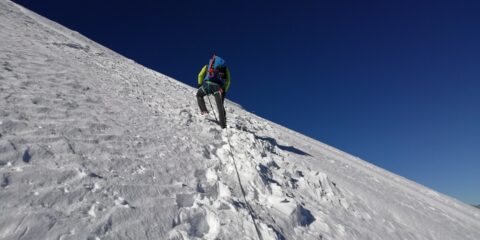 La neve fresca ci fa faticare oltre il dovuto