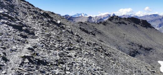 guardandomi indietro verso la Cote Traversière