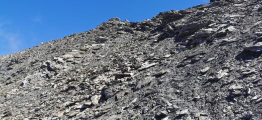 arrivando all'anticima della Punta Bagnà (quota 3081 m)