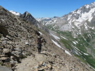 Nella parte franosa, a picco sulla val Veny