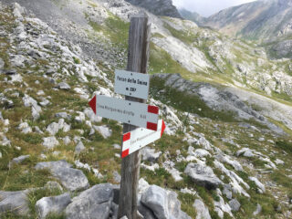 La scelta tra il sentiero di cresta verso la cima del Marguareis oppure la via SE più dolce