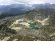 Vista dei Laghi di Peirefique dal sentiero a quota 2500m