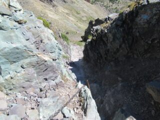 Il ripido canalino