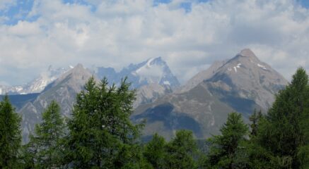 Panorama sulla Gran Rochere e Dente del Gigante