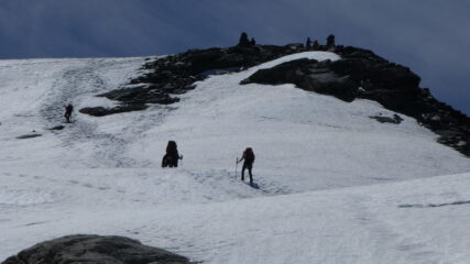 ultimi metri prima di arrivare in cima al Piz Murtel