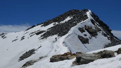 ultimo tratto di facile cresta per il Piz Corvatsch