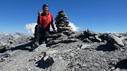 in vetta alla Punta Bagnà
