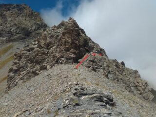 Inizio salita dal colle