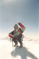 Stefania in vetta monte Bianco