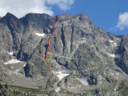 Percorso di massima (in giallo le nostre 2 varianti involontarie)