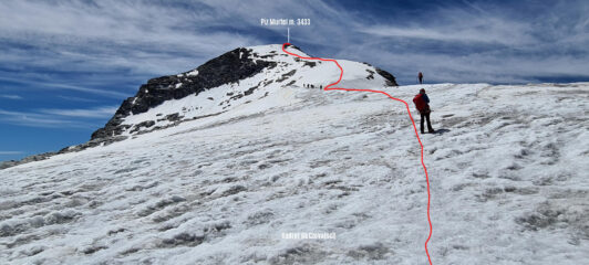 parte alta dell'itinerario di salita al Piz Murtel
