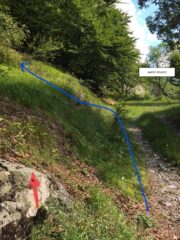 Stacco dalla carrareccia dell'acquedotto