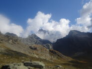 Nei pressi del refuge du Viso: il Monviso spunta tra le nuvole per pochi minuti