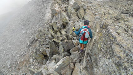 la cengia subito sotto la punta