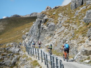 in discesa dal Colle Fauniera
