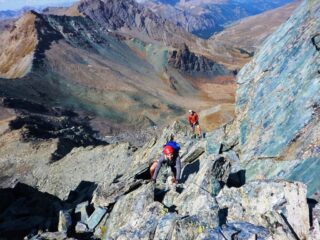 L'ultimo facile tratto in cresta