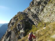 il passaggio del Porco ,punto chiave della salita