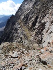 la cengia verso il Colletto Coolidge