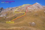Il percorso di oggi visto dal pianoro di Bonalex