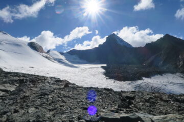 uno sguardo alla Grivola dopo la risalita al bivacco