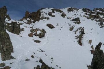 in discesa verso il rifugio 