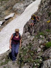 Dopo attraversamento piccolo nevaio, prima dei cavi