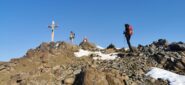 l'arrivo in vetta alla prima cima del Vioz
