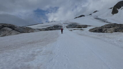risalendo la prima parte del Glacier de la Grande Motte