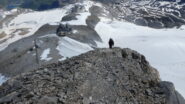 in uscita dallo sperone roccioso