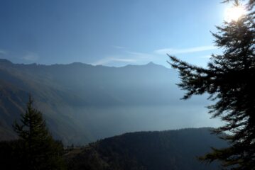 Alla partenza, vista sul Rocciamelone