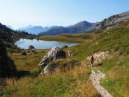 Alla partenza dal Passo di Valparola.