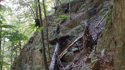 Terreni ripidi prima di Orfalecchio.