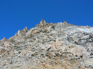 La parte alta della parete