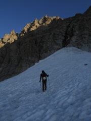 Il conoide che porta all'attacco