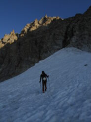 Il conoide che porta all'attacco