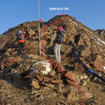 il breve itinerario di salita al Monte Vioz osservato dal Rifugio Mantova