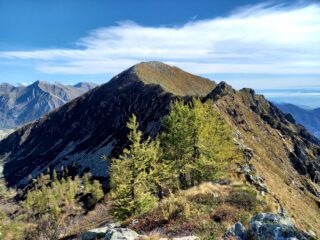 Il Plu e lo sperone roccioso dove ci siamo fermati