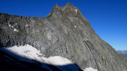 Hubschhorn m. 3191 osservato dal tratto iniziale dell'Homattugletscher