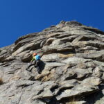 Ultimi tiri della via dei torrioni (il secondo dopo la calata dal torrione Gaido)