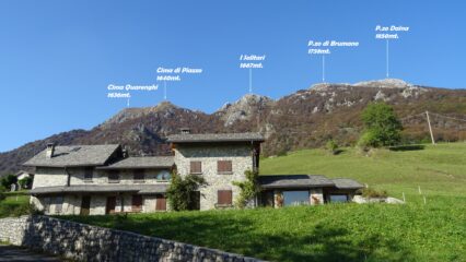  Un tratto di cresta sud visto poco sotto alla Cascina Zucchero. 